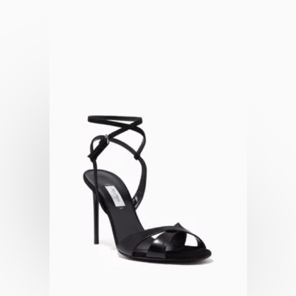 MaxMara Elegant Black Patent Strappy Heels